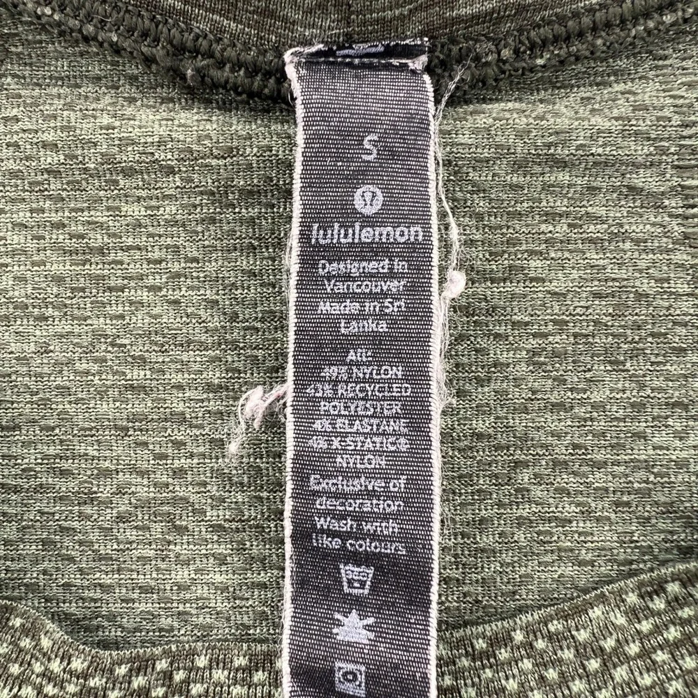Lululemon Metal Vent Tech 2.0 Long Sleeve Shirt Men Small Olive Green Active Gym